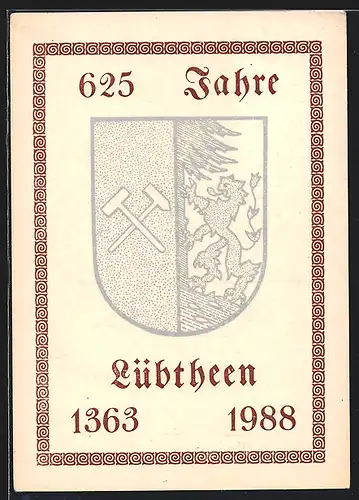 AK Lübtheen, Wappen der 625 Jahre alten Stadt