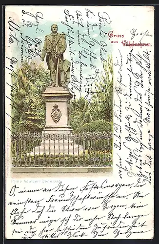 AK Wilhelmshaven, Prinz Adalbert Denkmal