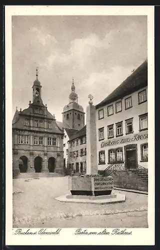 AK Buchen / Odenwald, Partie am alten Rathaus