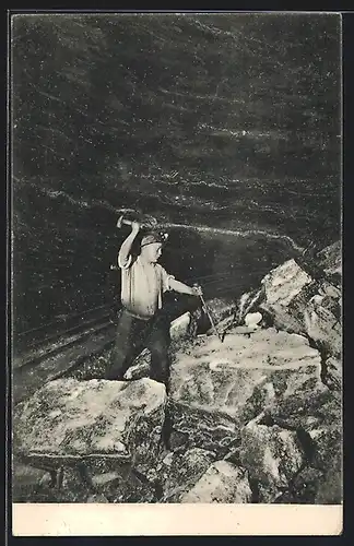 AK Stassfurt, Zerkleinern grösserer Carnallitblöcke