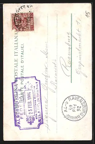 AK Milano, Corso Vittorio Emanuele, Strassenbahn