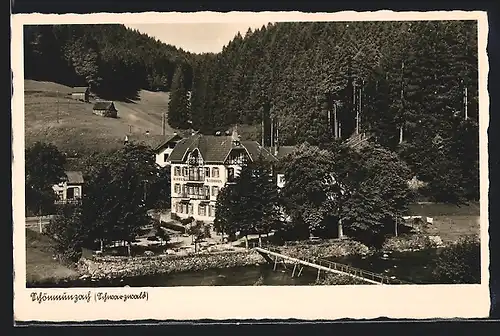 AK Schönmünzach /Schwarzwald, Hotel-Kurhaus Waldhorn L. Holzschuh