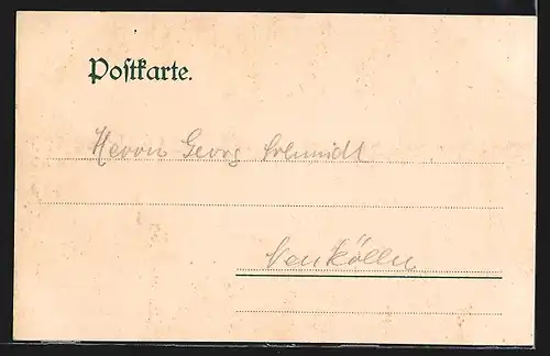 Künstler-AK Rodenstein, Weinhandlung Rodensteiner Willekumm, Wächter trinkt aus Horn