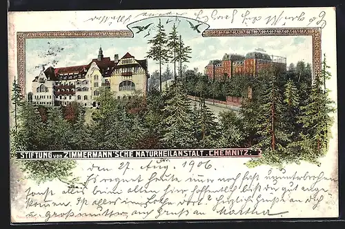 AK Chemnitz, Stiftung von Zimmermann`sche Naturheilanstalt, Teilansicht