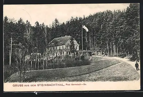 AK Bernstadt /Sa., Hotel im Steinbachthal