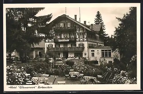 AK Birkenstein, Hotel Kramerwirt, Gartenansicht