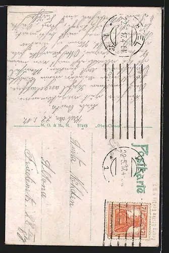 AK Kiel, Stadttheater, Schloss, Einlaufendes Geschwader