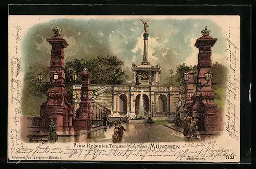 Künstler-AK Theodor Guggenberger: München, Prinz-Regenten-Terrasse