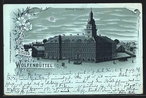 Lithographie Wolfenbüttel, Herzogliches Schloss