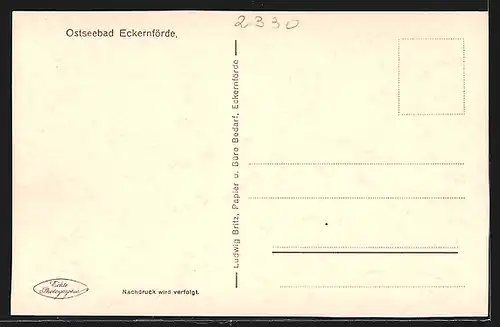 AK Eckernförde, Ostseebad, Strandpanorama