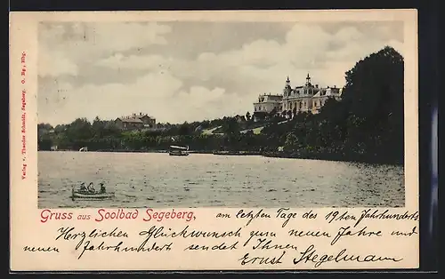 AK Segeberg, Uferpartie mit Schloss