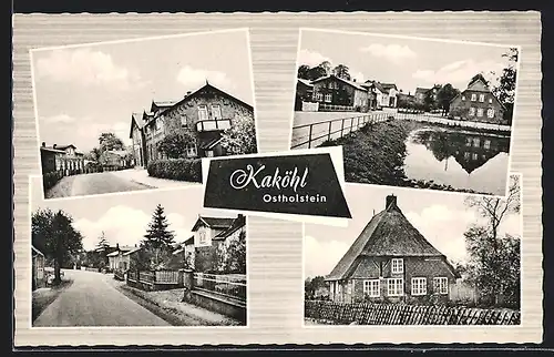 AK Kaköhl über Lütjenburg /Ostholstein, Bauernhaus, Strassenpartie, Uferpartie
