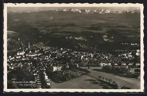AK Fribourg, Panorama et les Alpes vus d`avion