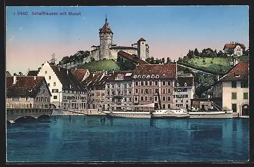 AK Schaffhausen, Munot und Dampfer Neptun