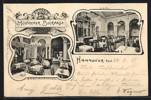 AK Hannover, Gasthaus zur Münchner Bierhalle