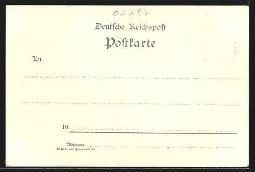 Lithographie Oybin, 4 Ortsansichten & Mönche