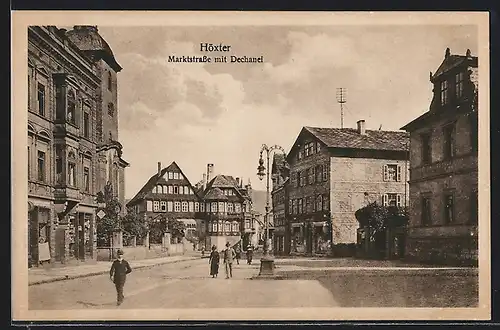 AK Höxter, Marktstrasse mit Dechanei