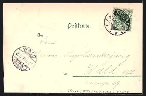 AK Müngsten /Bergisches Land, Schloss Küppelstein, Schloss Burg, Ortspartie