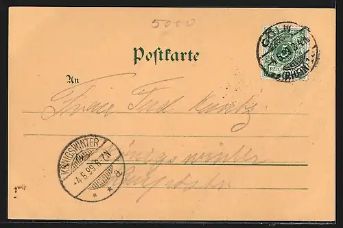 Mondschein-Lithographie Köln a. Rh., Idyll am Hahnenthor