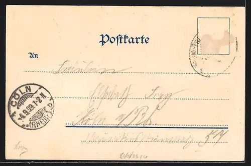 Lithographie Arenberg, Grotte von Lourdes, Totalansicht, Einsiedelei des hl. Franziskus