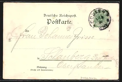 Lithographie Coblenz, Castor-Kirche, Kgl. Schloss, Panorama mit Eisenbahnbrücke