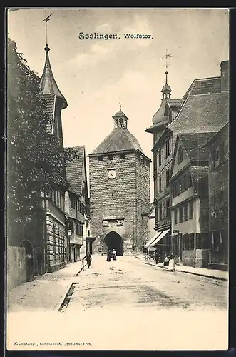 AK Esslingen / Neckar, Strasse am Wolfstor