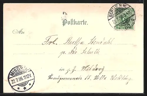 Lithographie Berlin, Monumente am Goldfischteich