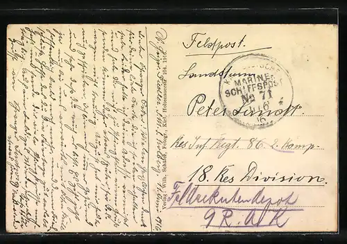 AK Kriegsschiff SMS Kolberg gibt Volldampf