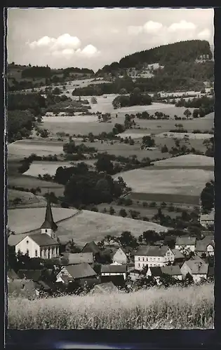 AK Geroda /Rhön, Ortsansicht mit Blick ins Land