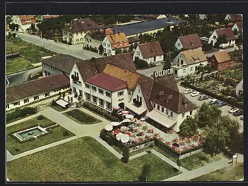 AK Elfershausen / Ufr., Gästehaus Ullrich aus der Vogelschau