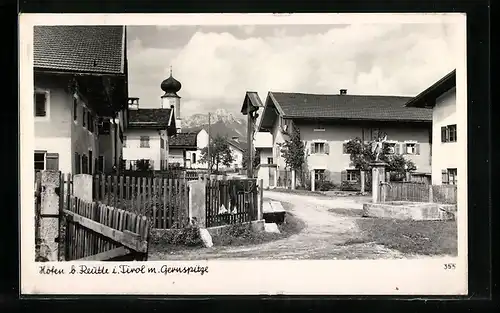 AK Höfen b. Reutte, Ortspartie mit Gernspitze