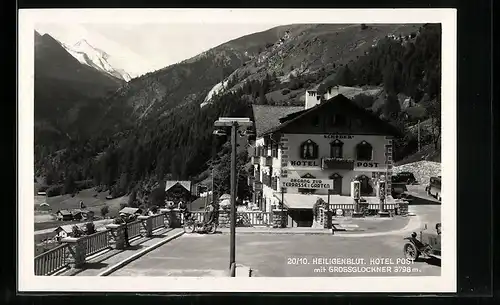 AK Heiligenblut, Hotel Post mit Grossglockner