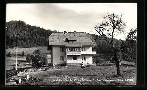 AK Ausserteuchen /Kärnten, Gasthof-Pension Zur Fernsicht an der Höhenstrasse