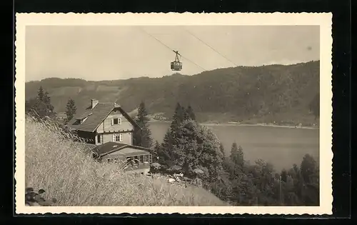 AK Annenheim am Ossiachersee, Jausenstation Baptist mit Seilbahn