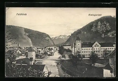 AK Feldkirch, Uferpartie mit Kreisgericht