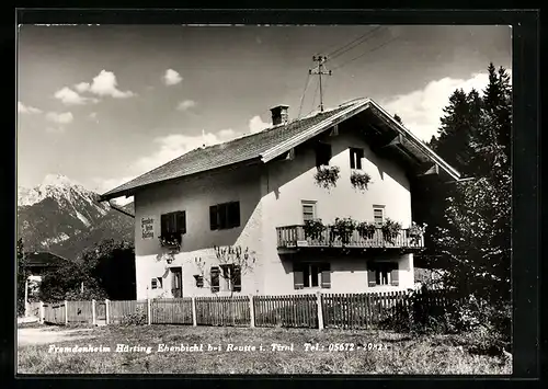 AK Ehenbichl bei Reutte, Fremdenheim Härting mit Bergen