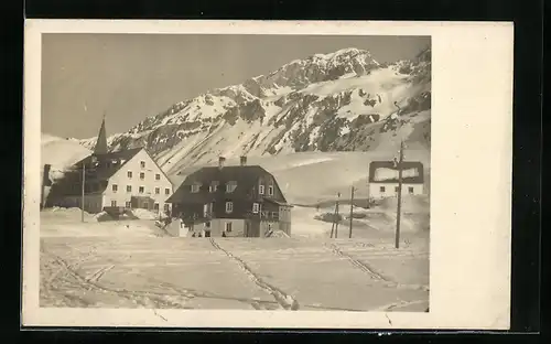 AK St. Christoph am Alrberg, Skiheim und Hospiz im Schnee