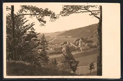 AK Buchfart b. Weimar, Gesamtansicht aus der Vogelschau