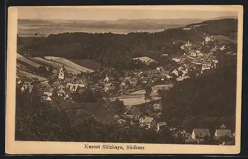 AK Sülzhayn /Südharz, Der Kurort aus der Vogelperspektive