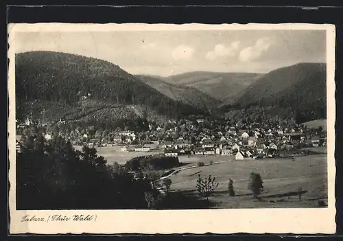 AK Tabarz /Thür. Wald, Panorama der Ortschaft