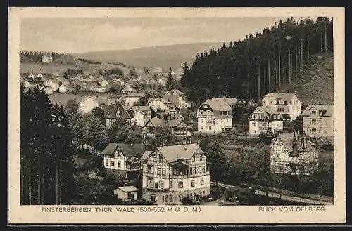 AK Finsterbergen /Thür. Wald, Blick vom Oelberg