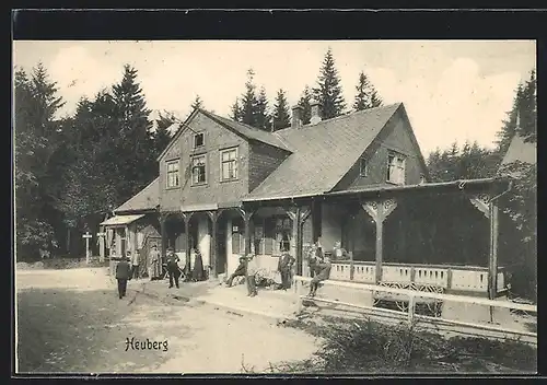 AK Friedrichroda, Blick auf Gasthof Heuberghaus