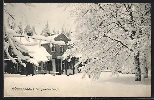 AK Friedrichroda, Das Heuberghaus im Winter