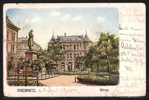 AK Chemnitz, Börse und Denkmal