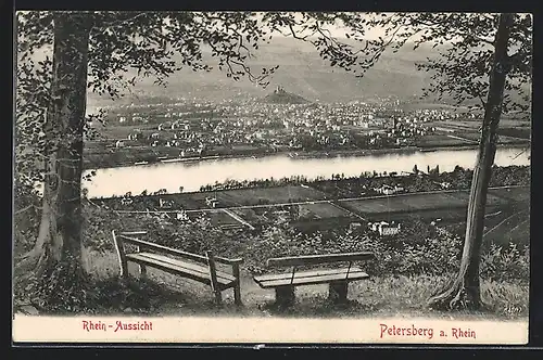 AK Petersberg / Rhein, Panorama vom Aussichtspunkt aus