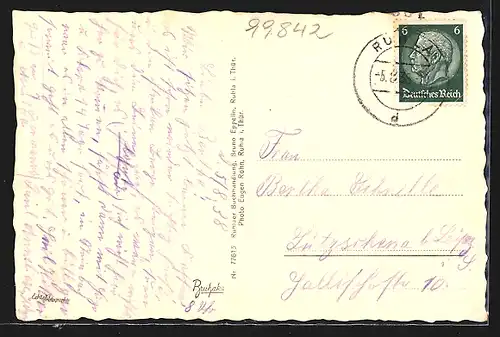 AK Ruhla i. Th., Totalansicht aus der Vogelschau