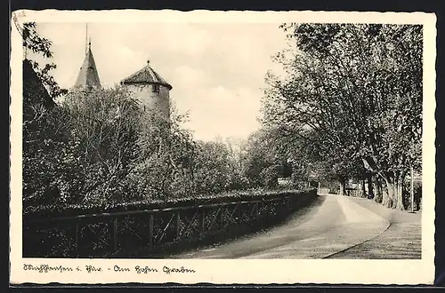 AK Mühlhausen i. Thür., Am Hohen Graben