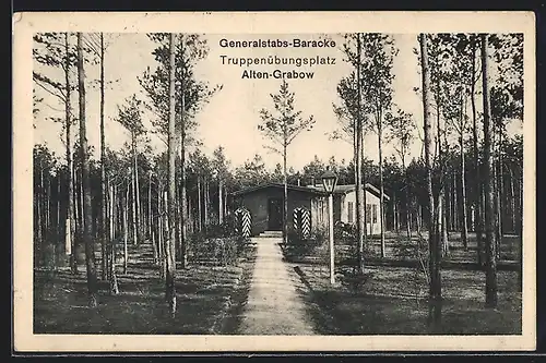AK Alten-Grabow, Truppenübungsplatz, Generalstabs-Baracke