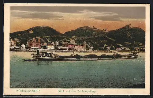 AK Königswinter, Blick auf das Siebengebirge