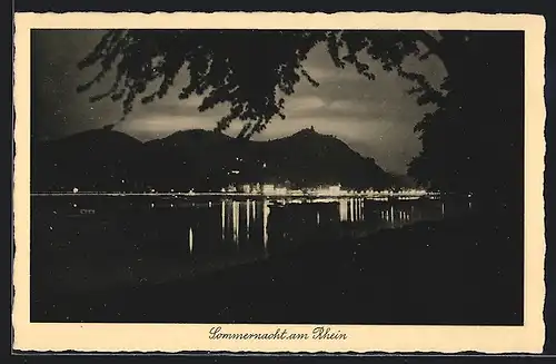 AK Godesberg, Sommernacht am Rhein